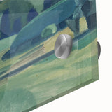 Abstract Modern Art Landscape in Green Tones - Contemporary Wall Decor