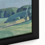 Abstract Modern Art Landscape in Green Tones - Contemporary Wall Decor