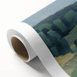 Abstract Modern Art Landscape in Green Tones - Contemporary Wall Decor