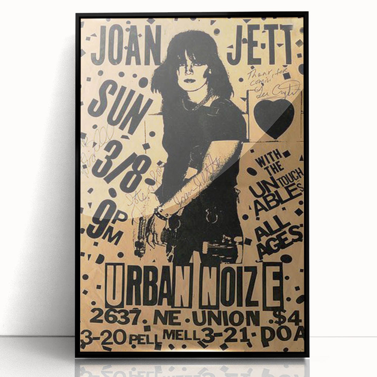 Joan Jett Retro Poster Art - Urban Noize Concert 1985