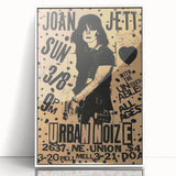 Joan Jett Retro Poster Art - Urban Noize Concert 1985
