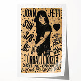 Joan Jett Retro Poster Art - Urban Noize Concert 1985