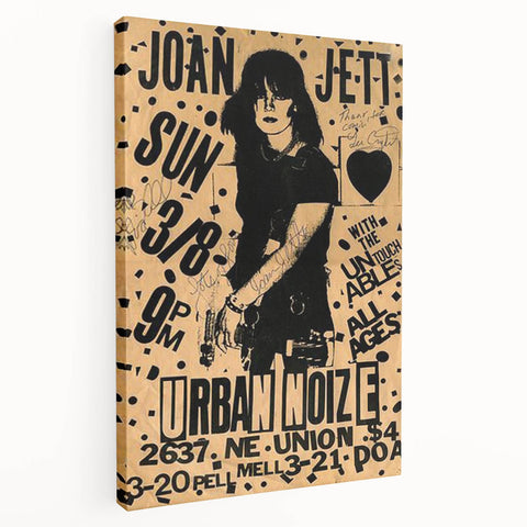 Joan Jett Retro Poster Art - Urban Noize Concert 1985