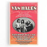 Van Halen 1982 Concert Poster Retro Art - Cobo Arena Detroit