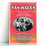 Van Halen 1982 Concert Poster Retro Art - Cobo Arena Detroit