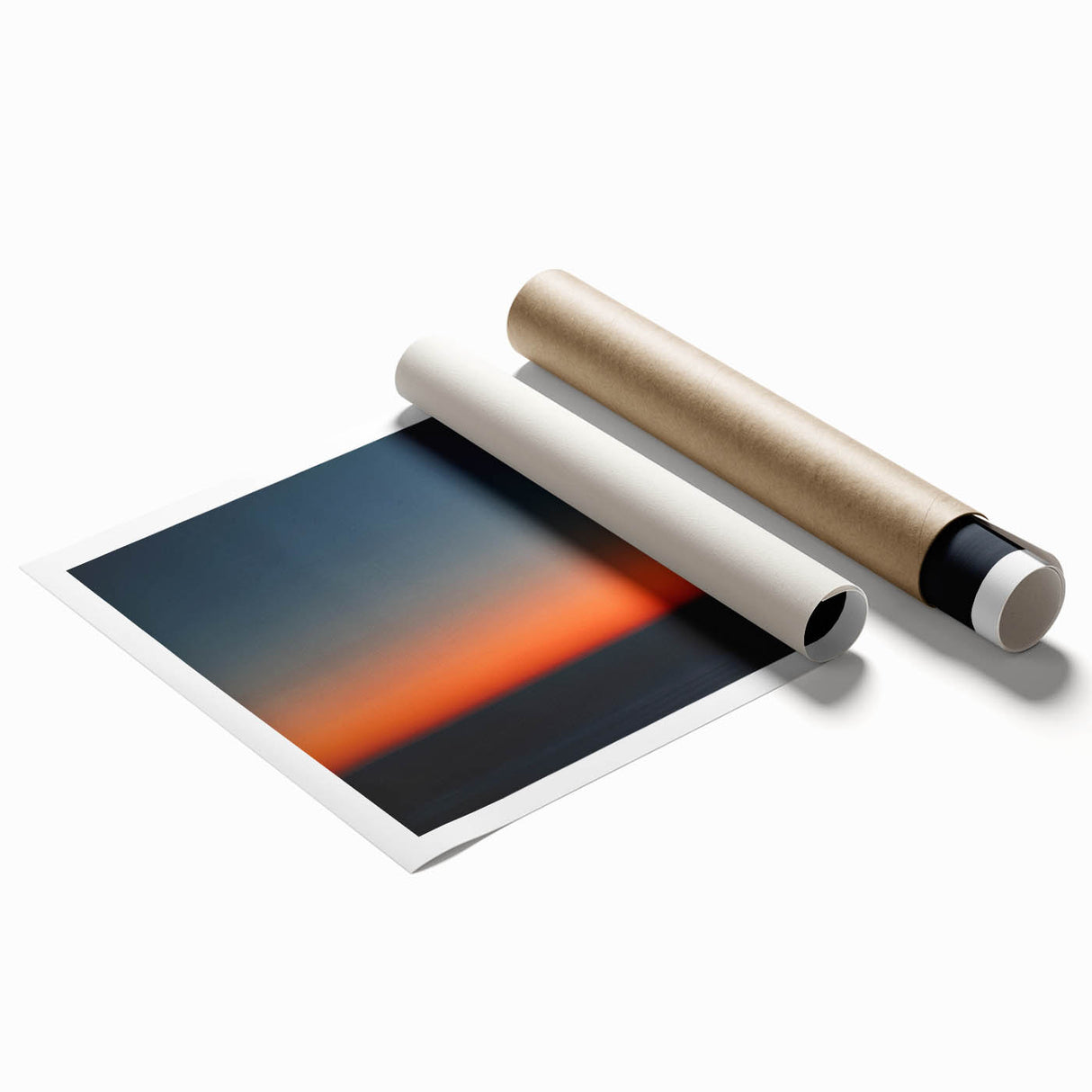 Twilight Gradient – Dynamic Minimal Sunset Abstract Motion Wall Art