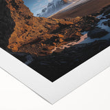 Vibrant rolled canvas showcasing a stunning landscape with intricate cave formations, ideal for home decor. Packaged securely in a protective cardboard tube.