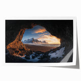 Vibrant rolled print showcasing a stunning cave landscape with rich earthy tones and intricate details, perfect for enhancing home decor or office spaces.