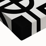 Black and White Bedroom Wall Art – Modern Abstract Canvas Print
