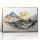 Serene Mountain Office Wall Art – Modern Corporate Wall Decor