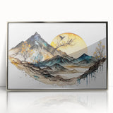 Serene Mountain Office Wall Art – Modern Corporate Wall Decor