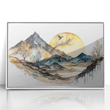 Serene Mountain Office Wall Art – Modern Corporate Wall Decor