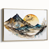 Serene Mountain Office Wall Art – Modern Corporate Wall Decor