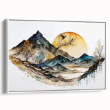 Serene Mountain Office Wall Art – Modern Corporate Wall Decor