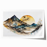 Serene Mountain Office Wall Art – Modern Corporate Wall Decor