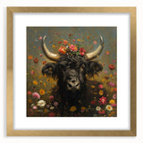 Framed animal-themed artwork featuring intricate designs and a gold mat, perfect for home decor. This elegant piece enhances any interior space with its vibrant colors and detailed illustrations. Ideal for animal lovers and art enthusiasts, it adds a touch of sophistication to living rooms or offices.