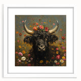 Framed animal-themed artwork with a white mat, showcasing vibrant colors and intricate details, perfect for enhancing any living space decor.