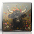 Framed acrylic art print showcasing a vibrant animal design with a sleek black frame, ideal for modern decor. Perfect for animal lovers and art enthusiasts.