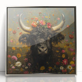 Framed acrylic wall art featuring a vibrant animal design with a sleek silver frame, ideal for modern decor. Perfect for animal lovers and contemporary interiors.