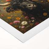 Vibrant rolled canvas showcasing a colorful animal-themed wall art design, featuring intricate details and textures, securely packaged in a durable cardboard tube for easy transport. Perfect for adding a lively touch to home decor.