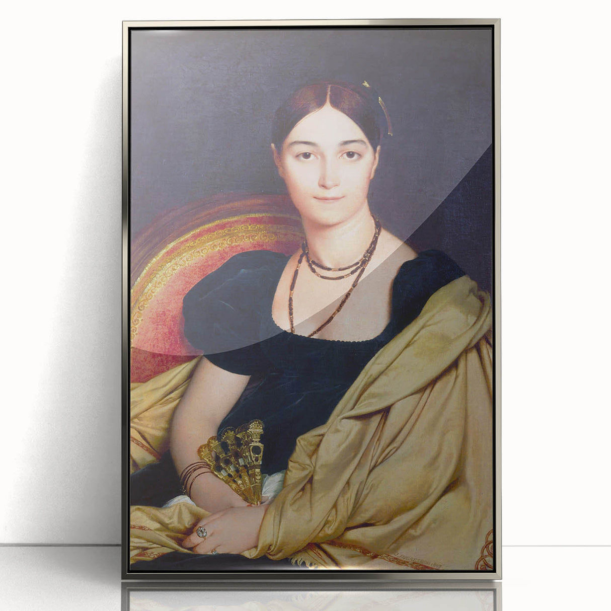 Neoclassical Art Print - Madame Duvaucey Portrait by Ingres (1807)