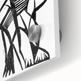 Dynamic Expressionist Dance - Bold Black and White Canvas Print