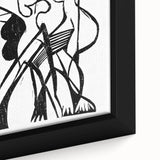Dynamic Expressionist Dance - Bold Black and White Canvas Print