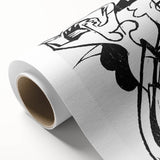 Dynamic Expressionist Dance - Bold Black and White Canvas Print