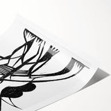 Dynamic Expressionist Dance - Bold Black and White Canvas Print