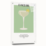 Large abstract wall art on acrylic glass depicting vibrant, colorful food and drink imagery, ideal for dining room decor.