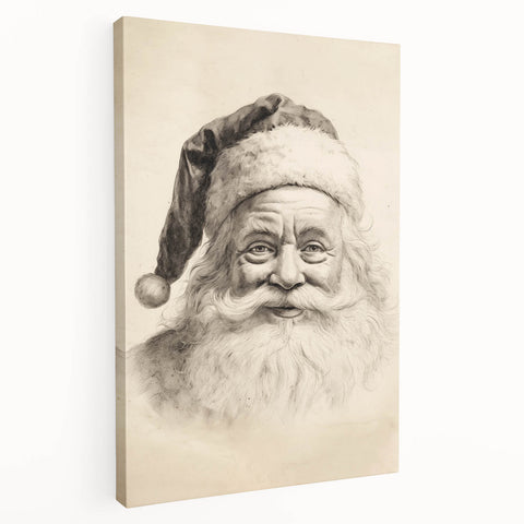 Vintage Santa Sketch – Classic Christmas Wall Hangings