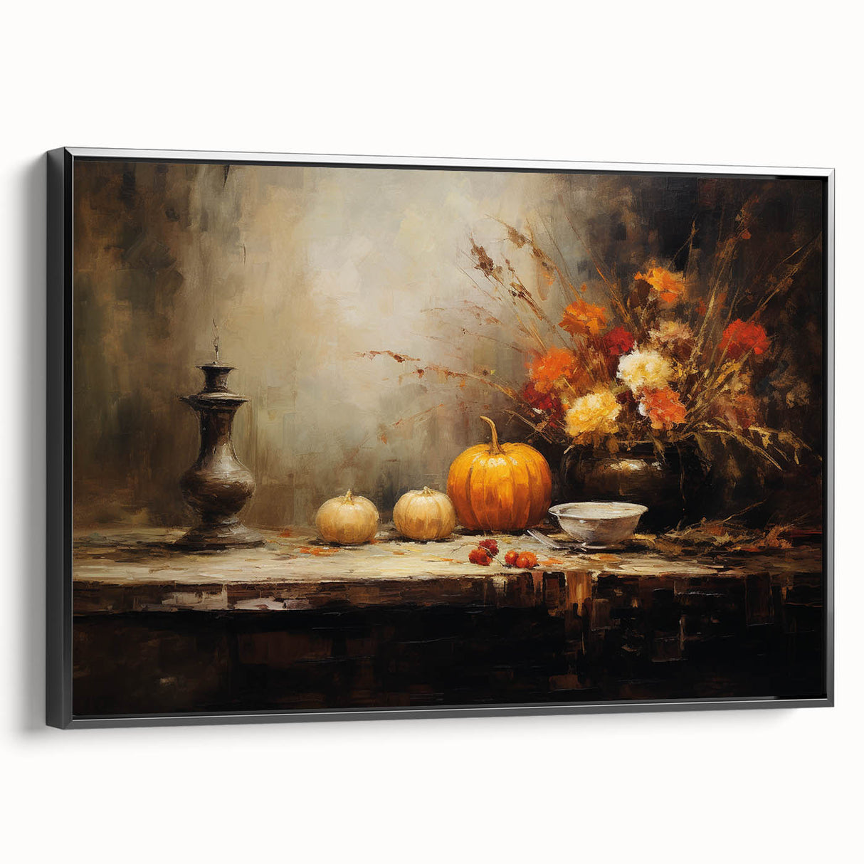 Halloween Wall Hangings - Rustic Pumpkin Still Life Art
