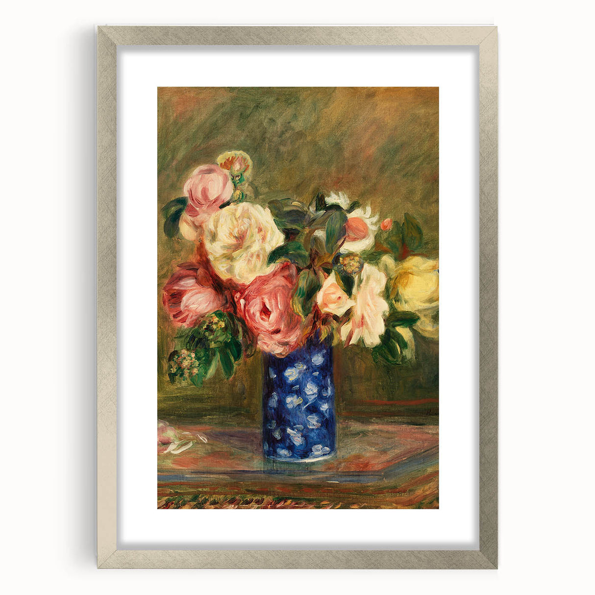 Pierre-Auguste Renoir's Bouquet of Roses - Impressionist Floral Art Print
