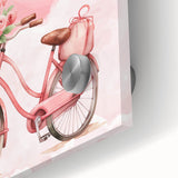 Girls Bedroom Art – Dreamy Bicycle and Roses Watercolor Print