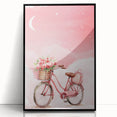 Girls Bedroom Art – Dreamy Bicycle and Roses Watercolor Print
