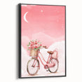 Girls Bedroom Art – Dreamy Bicycle and Roses Watercolor Print