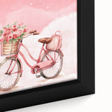Girls Bedroom Art – Dreamy Bicycle and Roses Watercolor Print