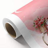 Girls Bedroom Art – Dreamy Bicycle and Roses Watercolor Print