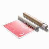 Girls Bedroom Art – Dreamy Bicycle and Roses Watercolor Print