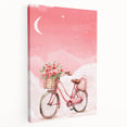 Girls Bedroom Art – Dreamy Bicycle and Roses Watercolor Print