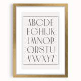 Minimalist Alphabet Nursery Wall Art – Baby Room Decor Prints