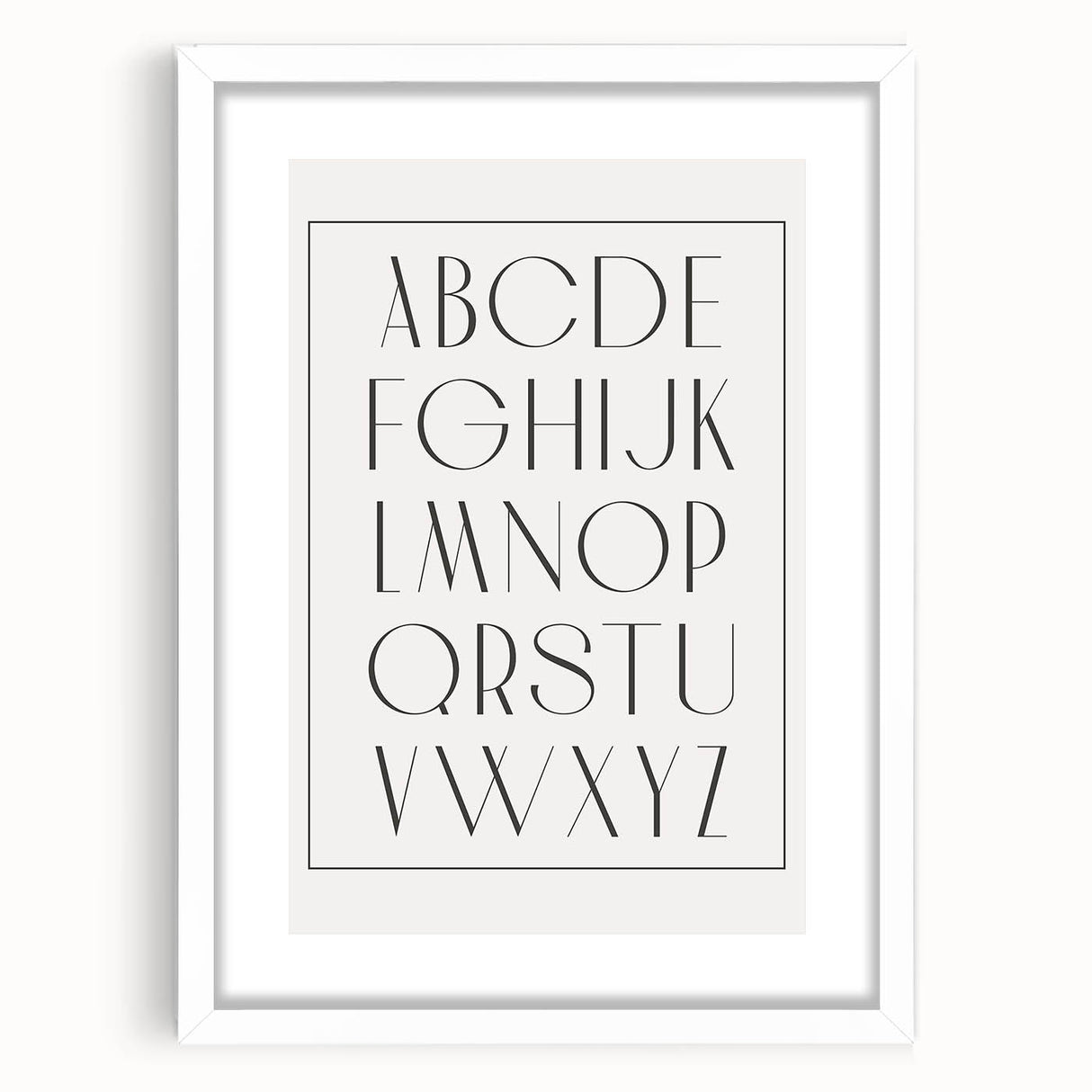 Minimalist Alphabet Nursery Wall Art – Baby Room Decor Prints