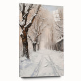 Acrylic glass landscape artwork displayed from a side view, showcasing vibrant colors and intricate details, perfect for modern home decor.