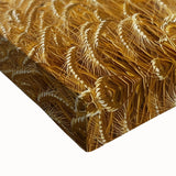 Close-up of a stretched canvas depicting a tranquil countryside landscape with lush green fields, vibrant blue skies, and soft white clouds, ideal for home decor.