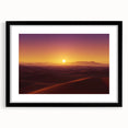 Black framed landscape artwork showcasing a desert scene, featuring warm earthy tones and intricate details, perfect for home decor or office settings.