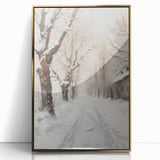 Framed acrylic landscape art piece with a gold border, showcasing vibrant colors and intricate details, perfect for modern home decor. Ideal for enhancing living spaces.