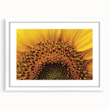 Abstract art print of vibrant florals in a white frame, ideal for bedroom or dining room decor.