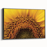 Black and white framed canvas featuring a close-up floral design, ideal for bedroom landscape art.