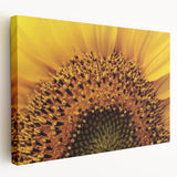 Close-up floral image with vibrant red and green tones on a large stretched canvas, ideal for kitchen wall decor.