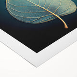 Art deco poster featuring close-up of green leaves on extra large rolled canvas.